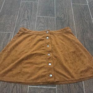 Suede Tan Forever 21 Skirt